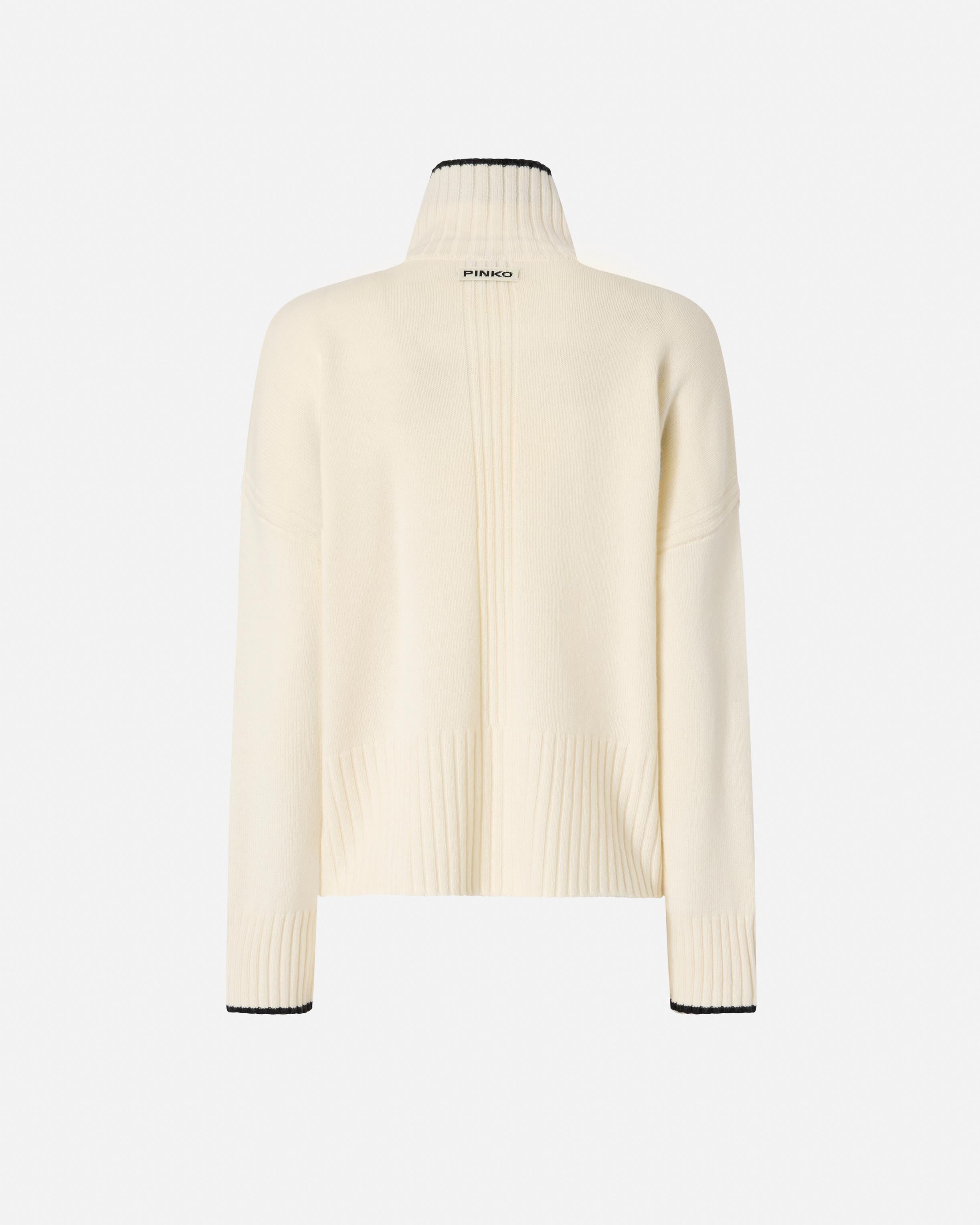 Dolcevita in maglia 105446A2Q9 Z13 PINKO Bianco meringa 
