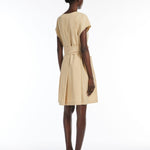 Abito corto in popeline di cotone 2515221132 004 MAX MARA WEEKEND Sabbia 