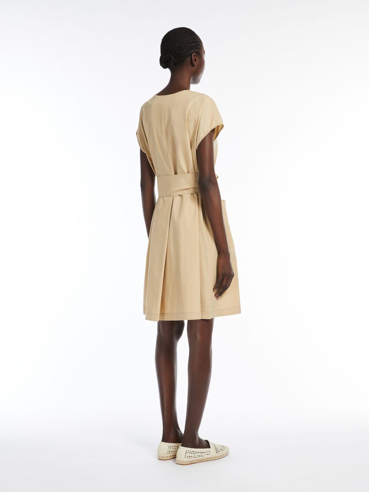 Abito corto in popeline di cotone 2515221132 004 MAX MARA WEEKEND Sabbia 