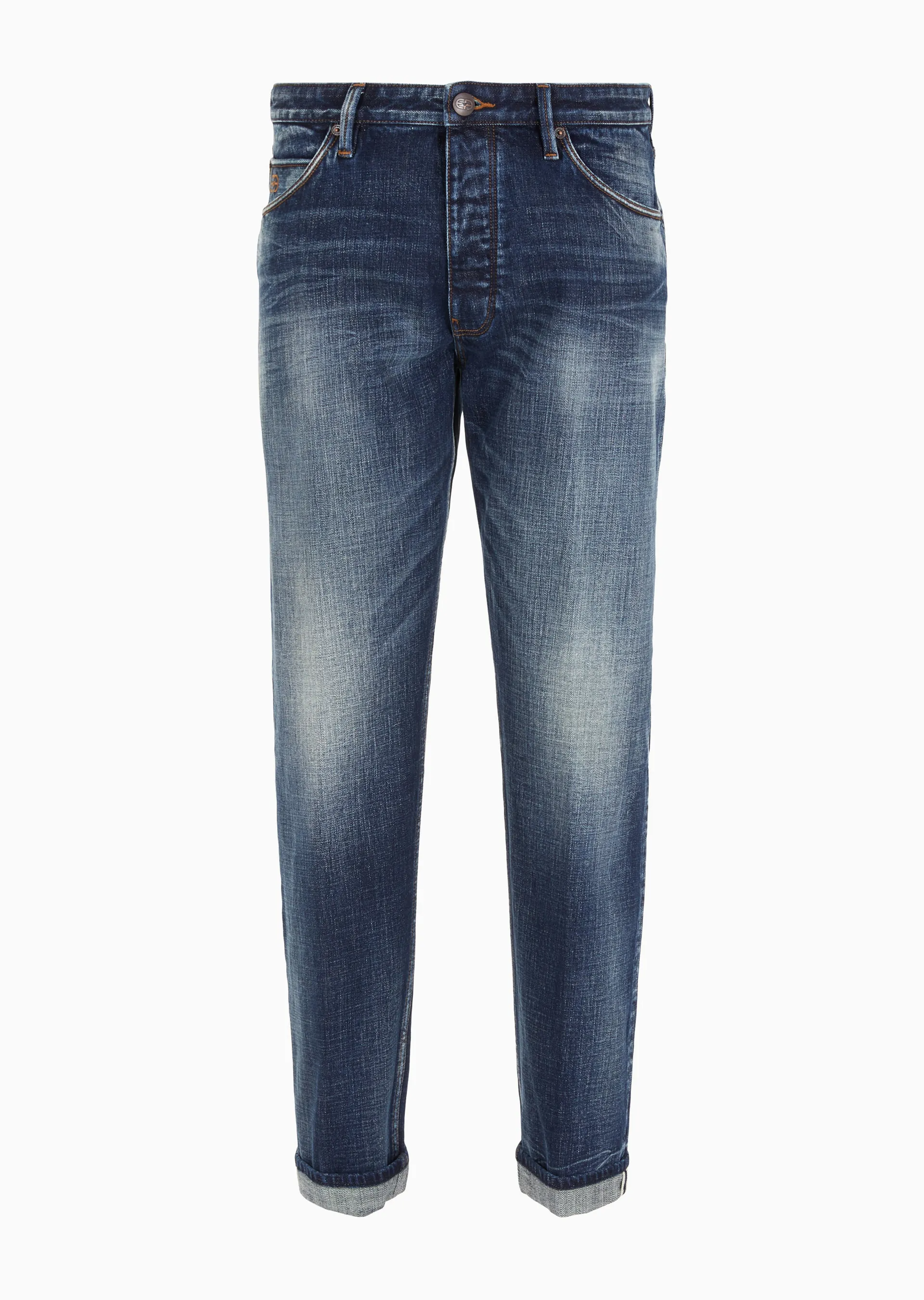 Jeans loose fit in denim selvedge Denim Lab 6R1J69 1DQTZ 0942 EMPORIO ARMANI Blue denim medium 
