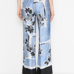 Pantalone in seta stampata D46EP087ED0 MFA36 ERMANNO FIRENZE Light blue 