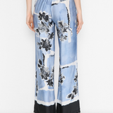 Pantalone in seta stampata D46EP087ED0 MFA36 ERMANNO FIRENZE Light blue 