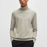 Maglia a collo alto cotone e cashmere 50527573 10265865 01 271 BOSS Light beige 