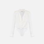 Body in georgette di viscosa CB00261E2 360 ELISABETTA FRANCHI Avorio 