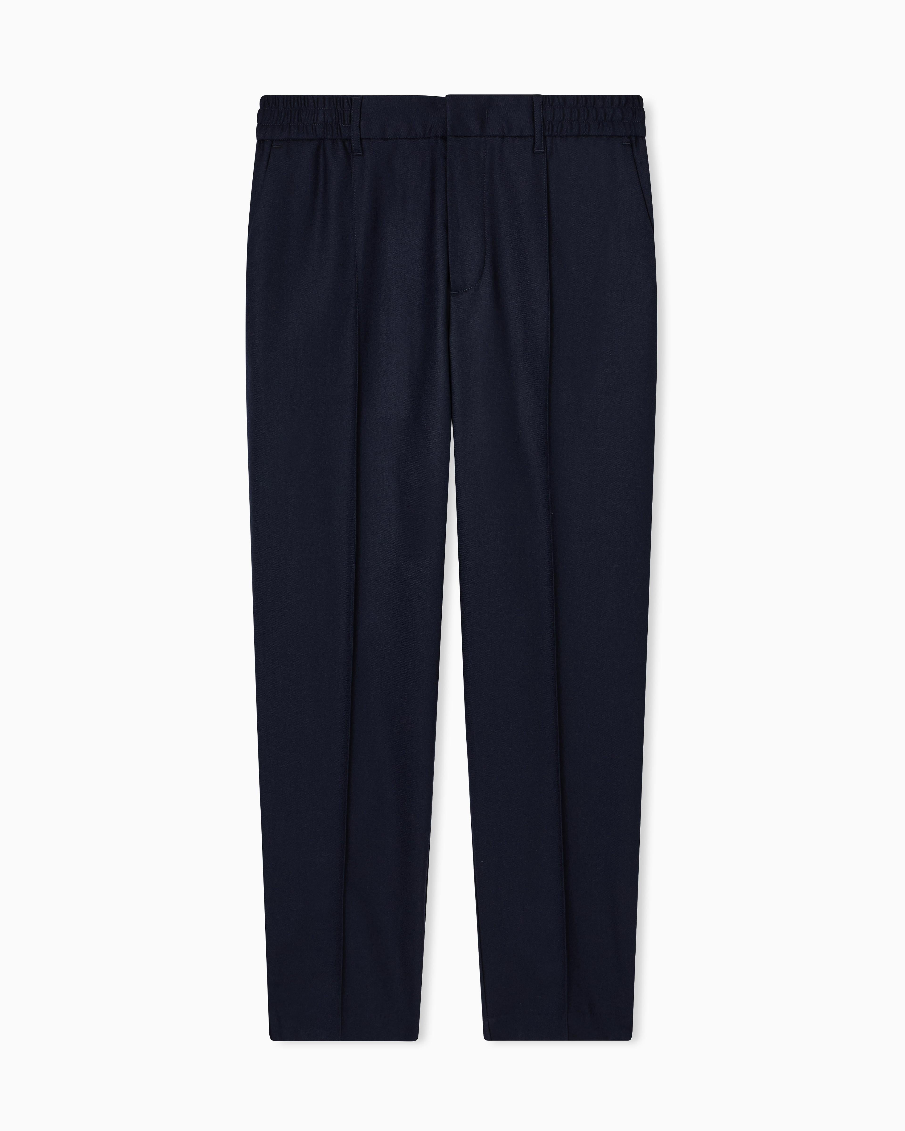 Pantalone in twill di lana stretch EM003669 AF18507 UB118 EMPORIO ARMANI Blue navy 