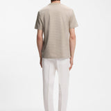 T-Shirt in cotone mercerizzato con motivo jacquard 50559775 10279650 01 286 BOSS Open beige 