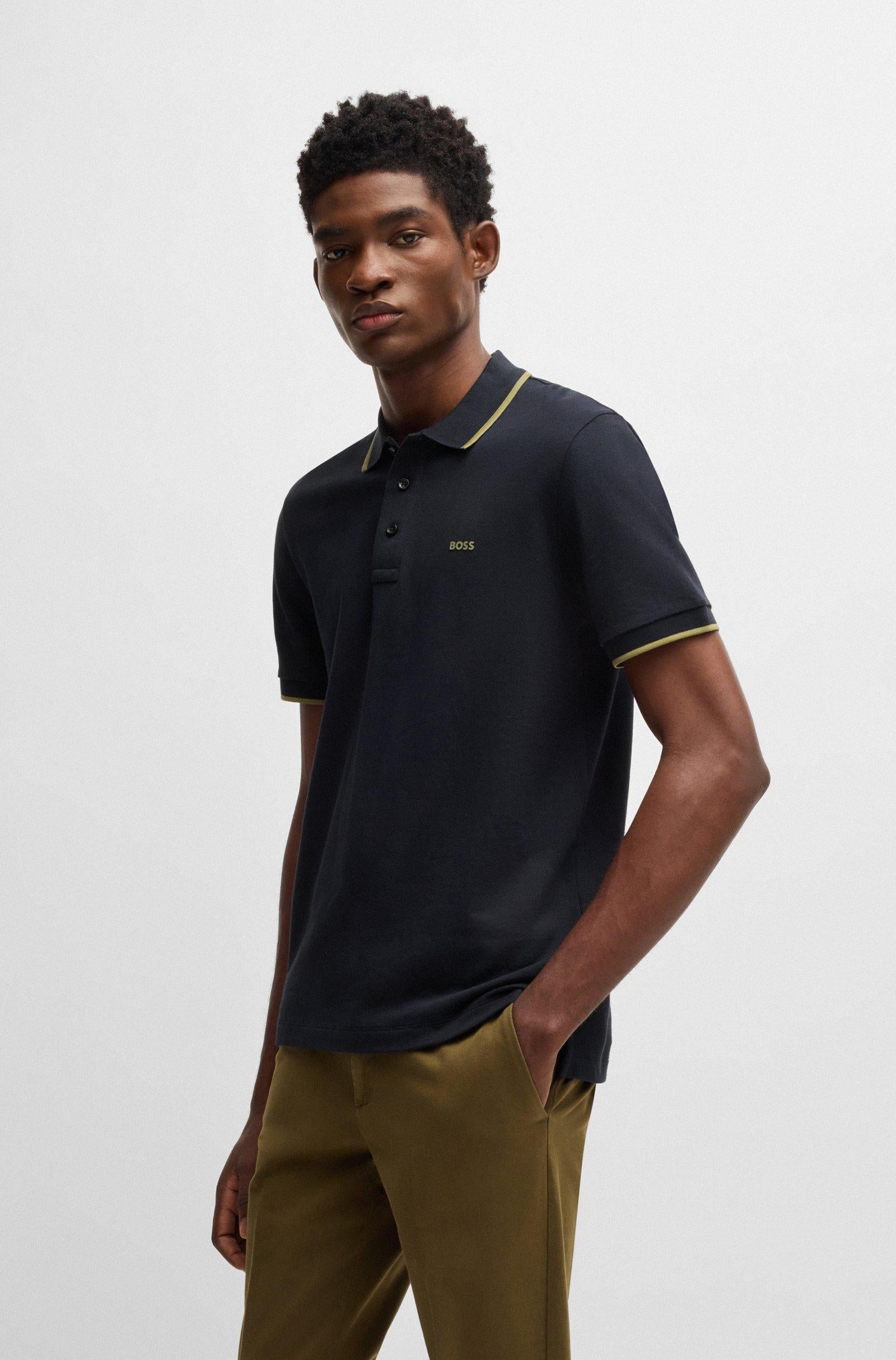 Polo in piquet di cotone 50494697 10241531 01 410 BOSS Navy 