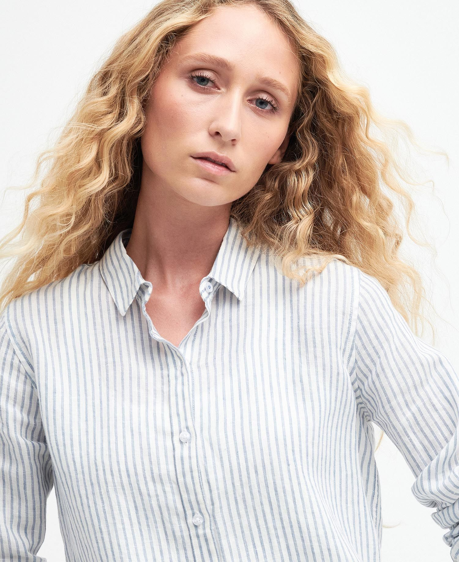 Camicia a maniche lunga vestibilità comoda LSH1315 LSH BL27 BARBOUR Chambray stripe 