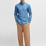 Camicia in denim button down 50513728 10259348 01 437 BOSS Bright blue 