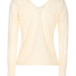 Maglia manica lunga ricamata 105655A2TW C03 PINKO Beige g. maroso 