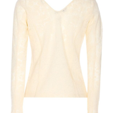 Maglia manica lunga ricamata 105655A2TW C03 PINKO Beige g. maroso 