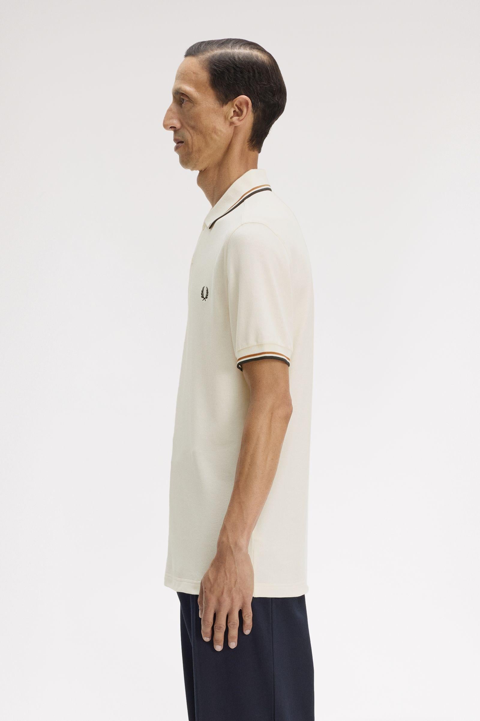 Polo manica corta M3600 79B FRED PERRY Ecru/drkml/blk 