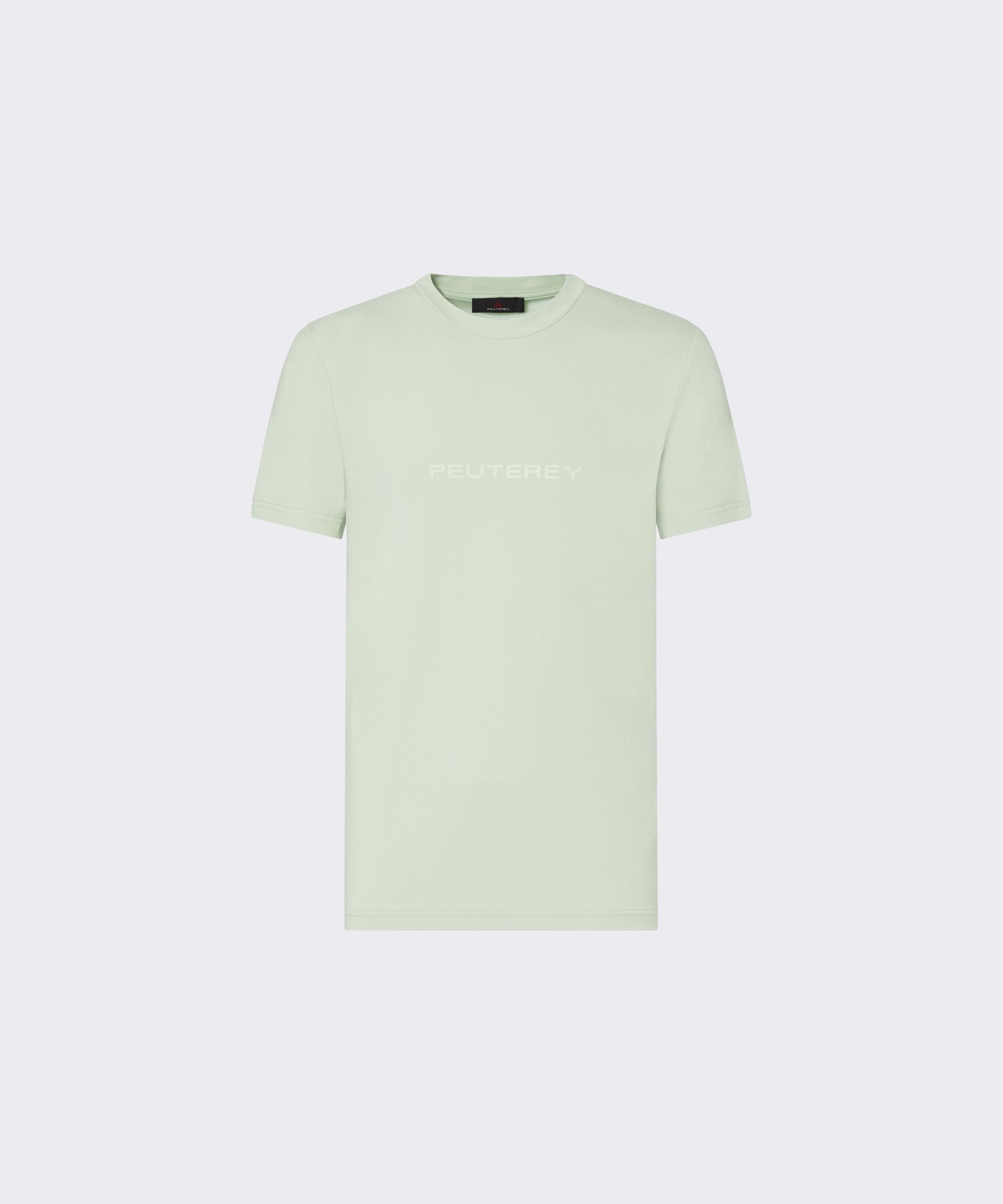 T-shirt con scritta termonastrata PEU5796 99012247 651 PEUTEREY Lattuga 