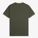 T-shirt con doppia riga M1588 05B FRED PERRY Hntngr/lgic/lmnb 