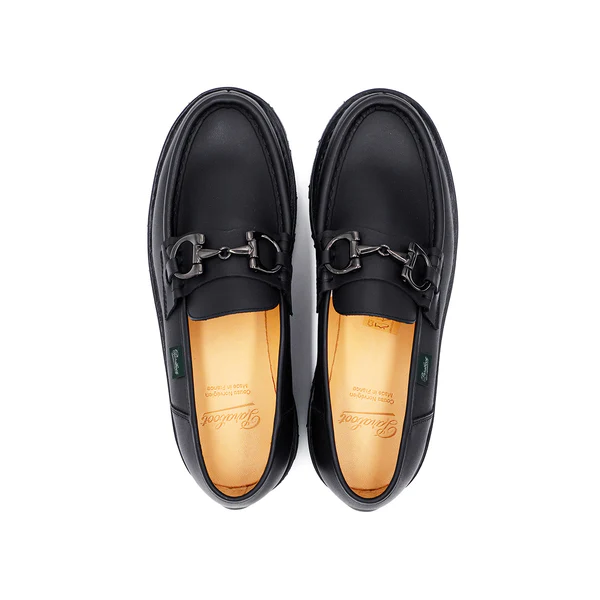Mocassino in pelle con morsetti 202715 REIMS MORS LIS NOIR INK PARABOOT Black 