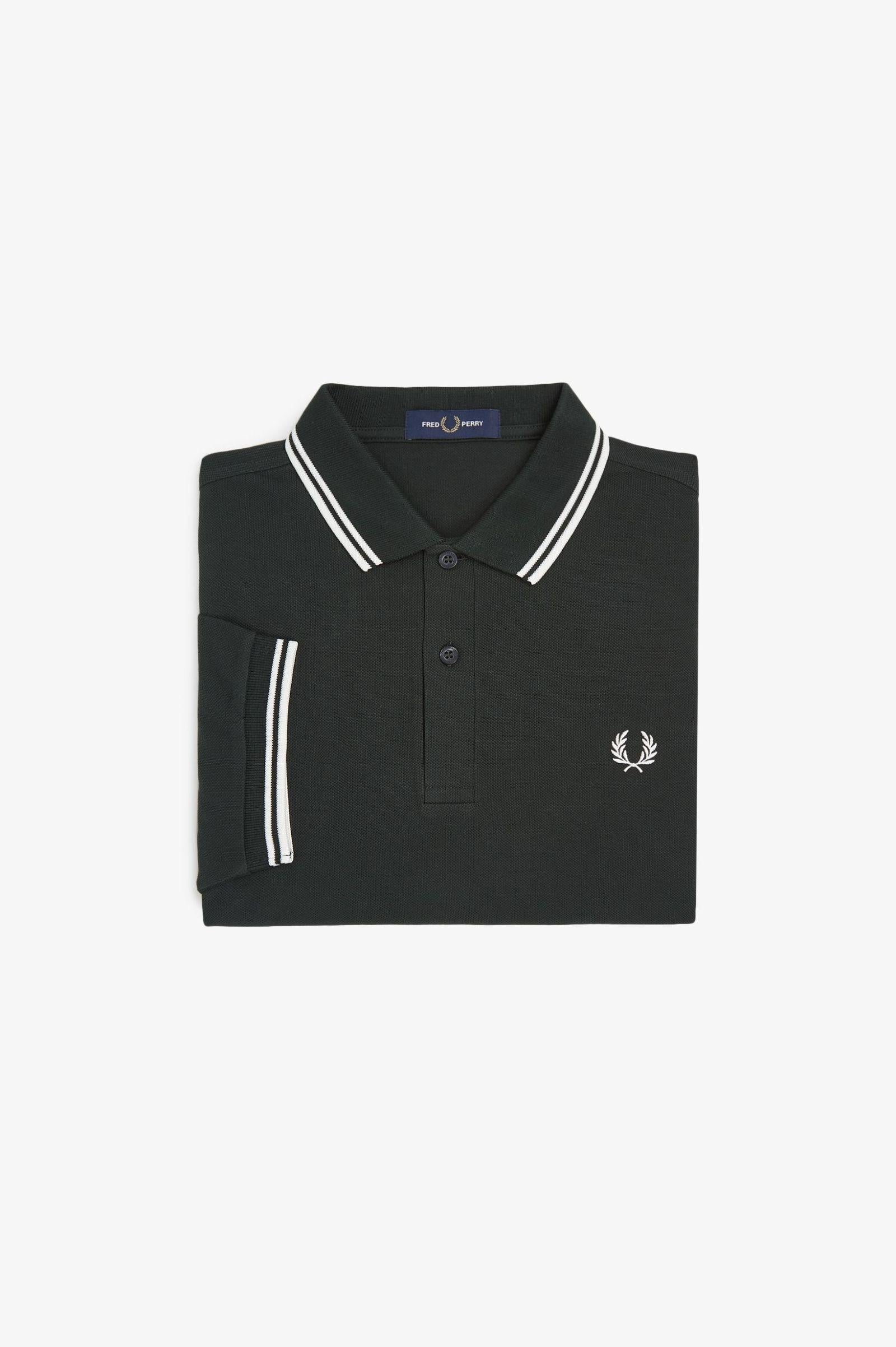 Polo manica corta M3600 T50 FRED PERRY Nightgreen/snwht 