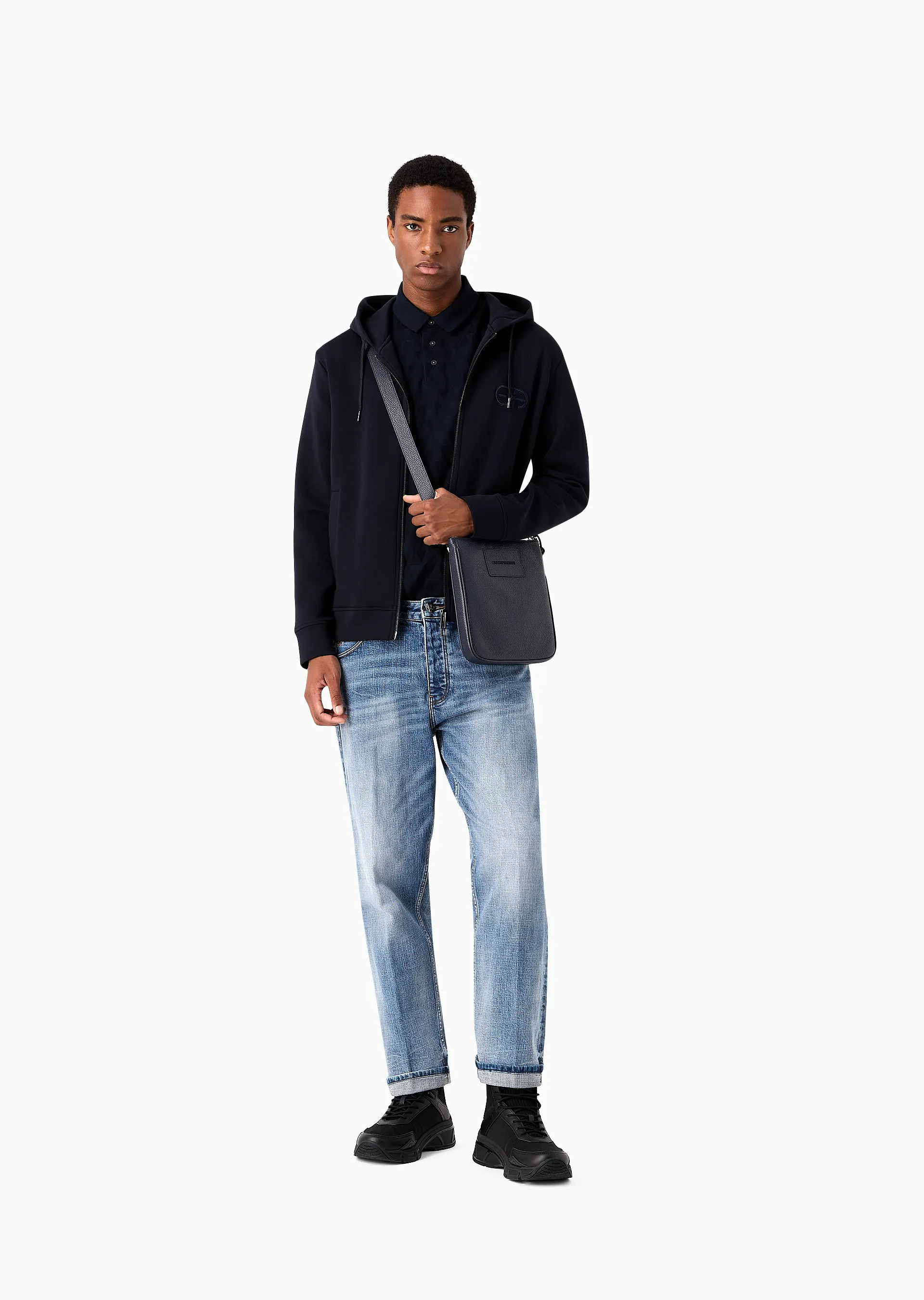 Jeans loose fit in denim selvedge Denim Lab 6R1J69 1DQTZ 0943 EMPORIO ARMANI Blue denim chiaro 