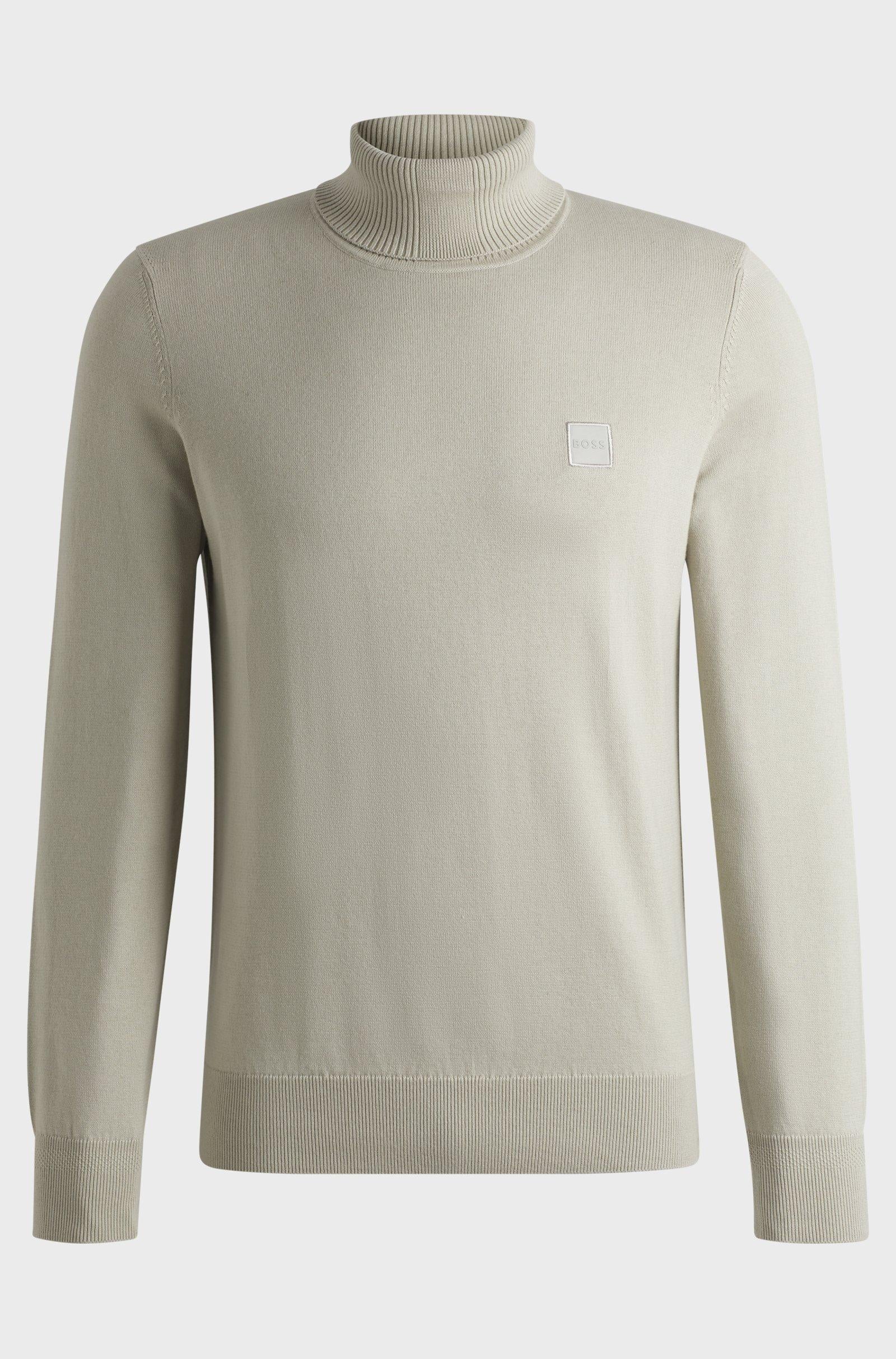 Maglia a collo alto cotone e cashmere 50527573 10265865 01 271 BOSS Light beige 