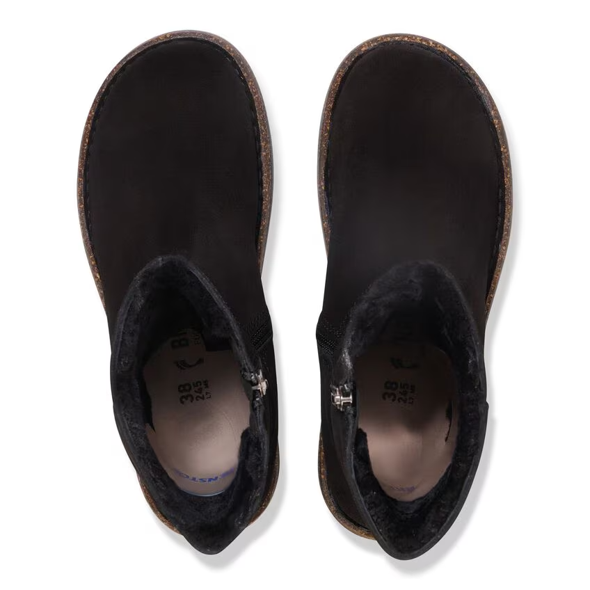 Stivale in suede con interno in shearling UPPSALA ZIP SHEARLING 1030242 BLACK BIRKENSTOCK Black 