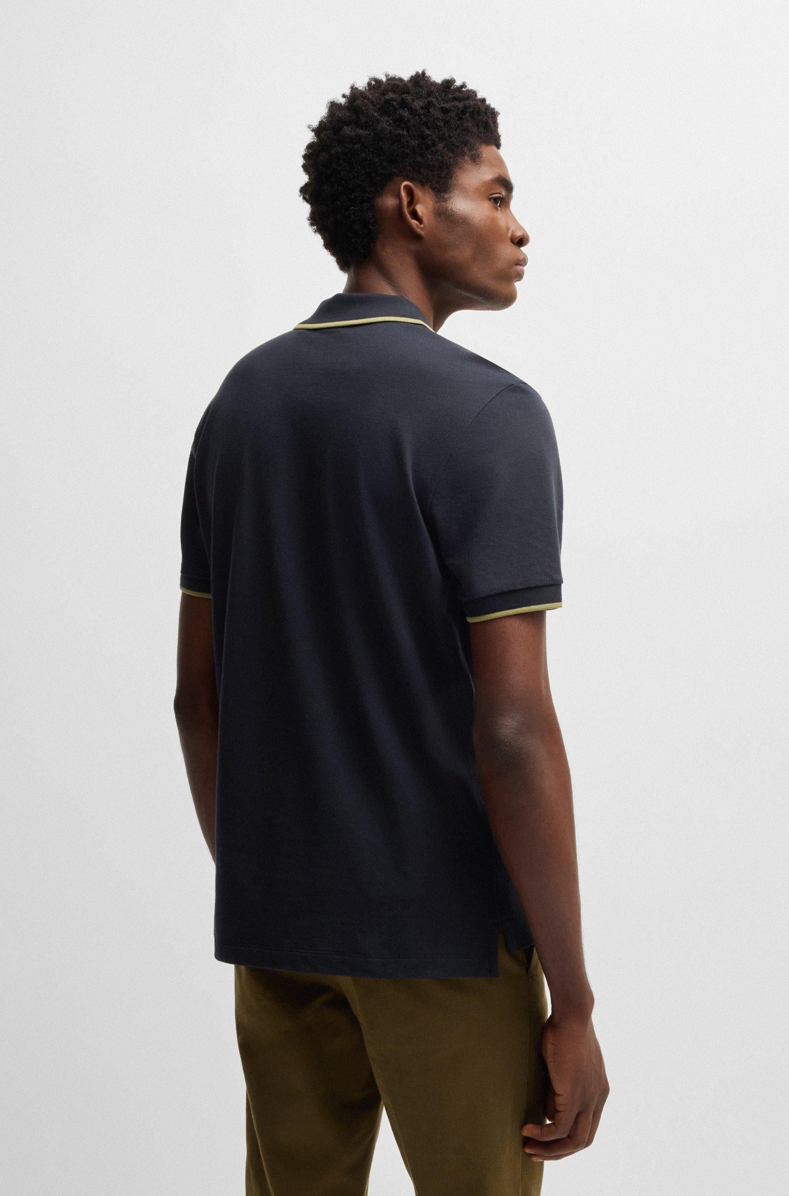 Polo in piquet di cotone 50494697 10241531 01 410 BOSS Navy 