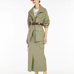 Gonna lunga in canvas di cotone 2515101071 002 MAX MARA WEEKEND Verde 