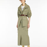 Gonna lunga in canvas di cotone 2515101071 002 MAX MARA WEEKEND Verde 