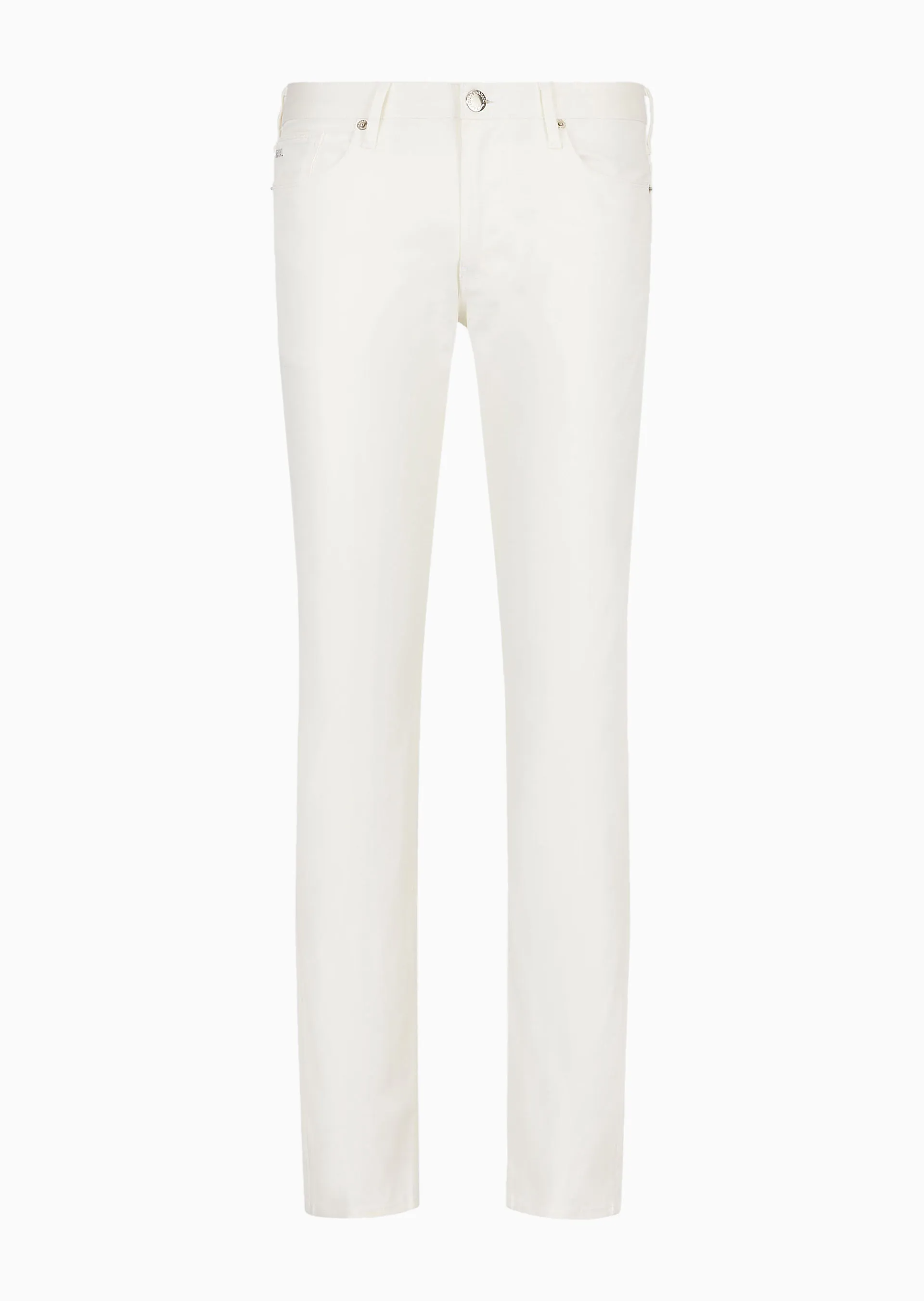 Pantaloni slim fit in twill stretch 8N1J06 1NJ9Z 0101 EMPORIO ARMANI Bianco caldo 