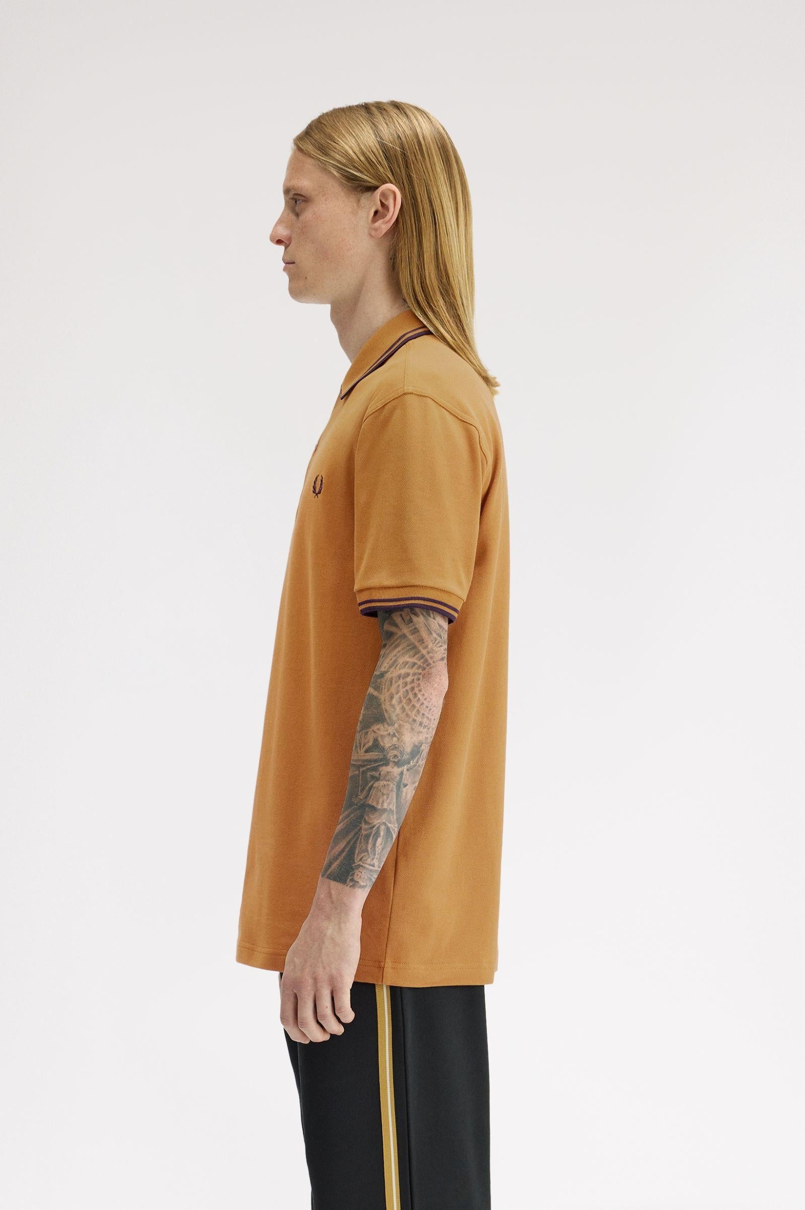 Polo manica corta M3600 T86 FRED PERRY Drk carml/nvy 