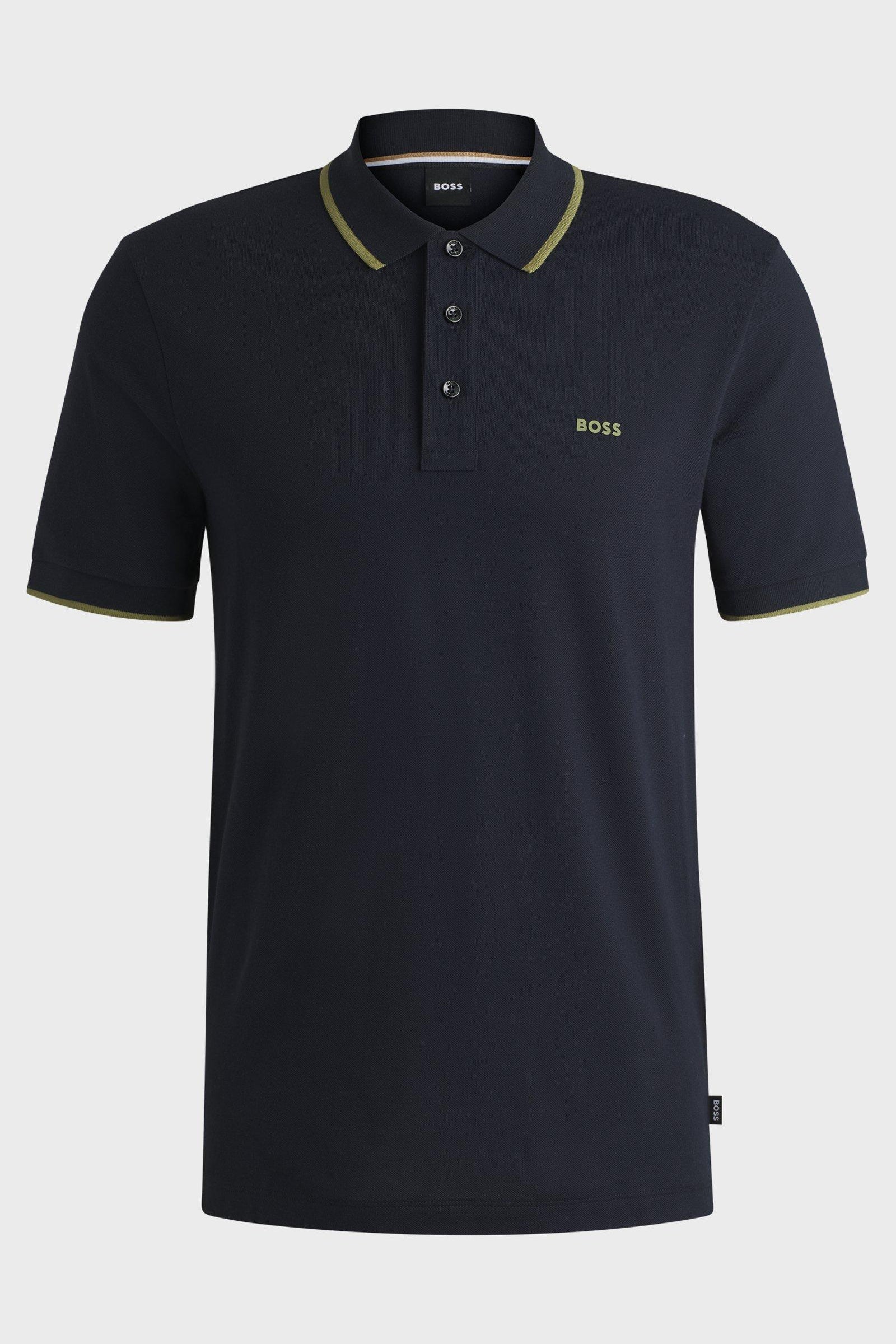 Polo in piquet di cotone 50494697 10241531 01 410 BOSS Navy 