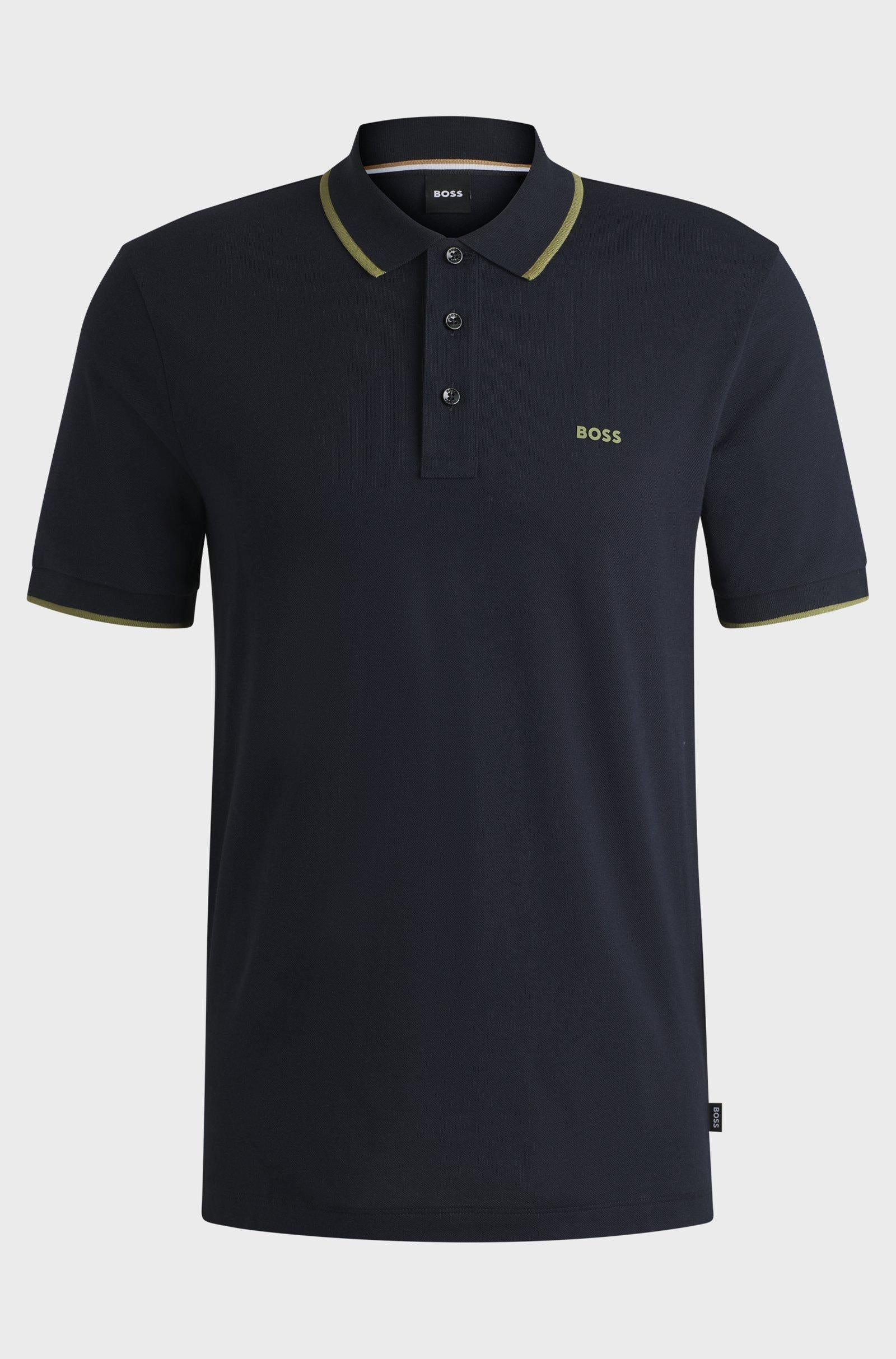 Polo in piquet di cotone 50494697 10241531 01 410 BOSS Navy 