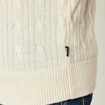 Maglia a treccia in lana e cachemire 50549975 10274959 01 131 BOSS Open white 