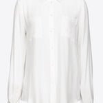 Camicia misto seta con taschini 1G187Z8889 Z05 PINKO White 
