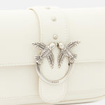 Borsa in pelle 100061A0F1 Z14O PINKO Bianco seta-old silver 
