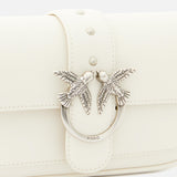 Borsa in pelle 100061A0F1 Z14O PINKO Bianco seta-old silver 