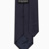 Cravatta in pura seta micro motivo jacquard 340075 CC197 00036 EMPORIO ARMANI Blu notte 