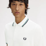 Polo manica corta M3600 02C FRED PERRY Snowwht/sgrn/nvy 