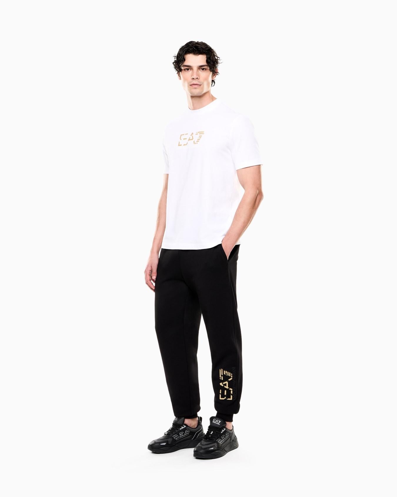 T-shirt girocollo Premium Label in jersey di cotone 7M001562 AF17789 U0002 EA7 White 
