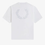 T-Shirt oversize manica corta M2474 129 FRED PERRY Snow white 