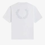T-Shirt oversize manica corta M2474 129 FRED PERRY Snow white 