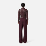 Pantaloni in crêpe con dettagli logo PA12356E2 EA4 ELISABETTA FRANCHI Merlot 