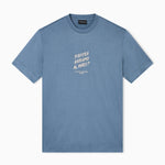 T-shirt in jersey misto lyocell con ricamo frase summer mood ASV EM003649 AF18312 U9302 EMPORIO ARMANI China blue 