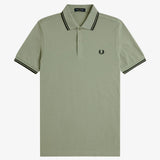 Polo manica corta M3600 S23 FRED PERRY Seagrass/black 
