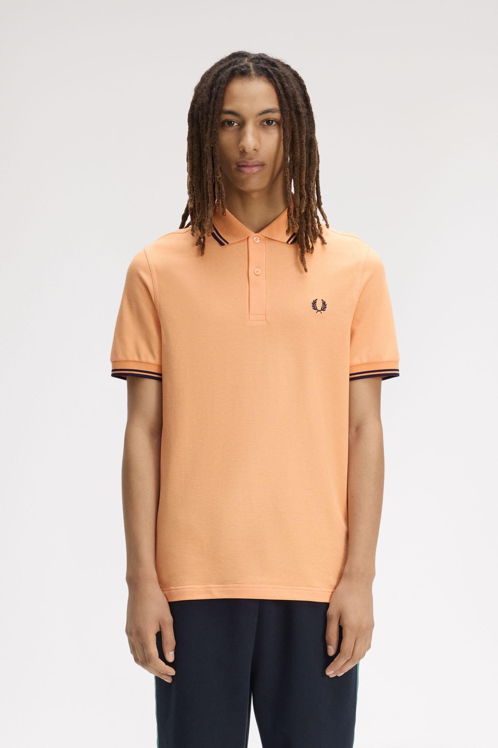 Polo manica corta M3600 82B FRED PERRY Peach/fhnv/fhnv 