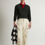 Maglia girocollo in lambswoll CFWOKN0278MRUF0469 6006 WOOLRICH Greenstone 