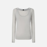 Maglia jersey garza leggera a maniche lunghe 104653A2CL IIA PINKO Grigio scuro 