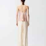 Top in satin di seta 106621A1Y5 Q35 PINKO Rosa mogano 