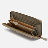 Portafoglio zip-around in pelle 100250A0F1 I68Q PINKO Noce-antique gold 