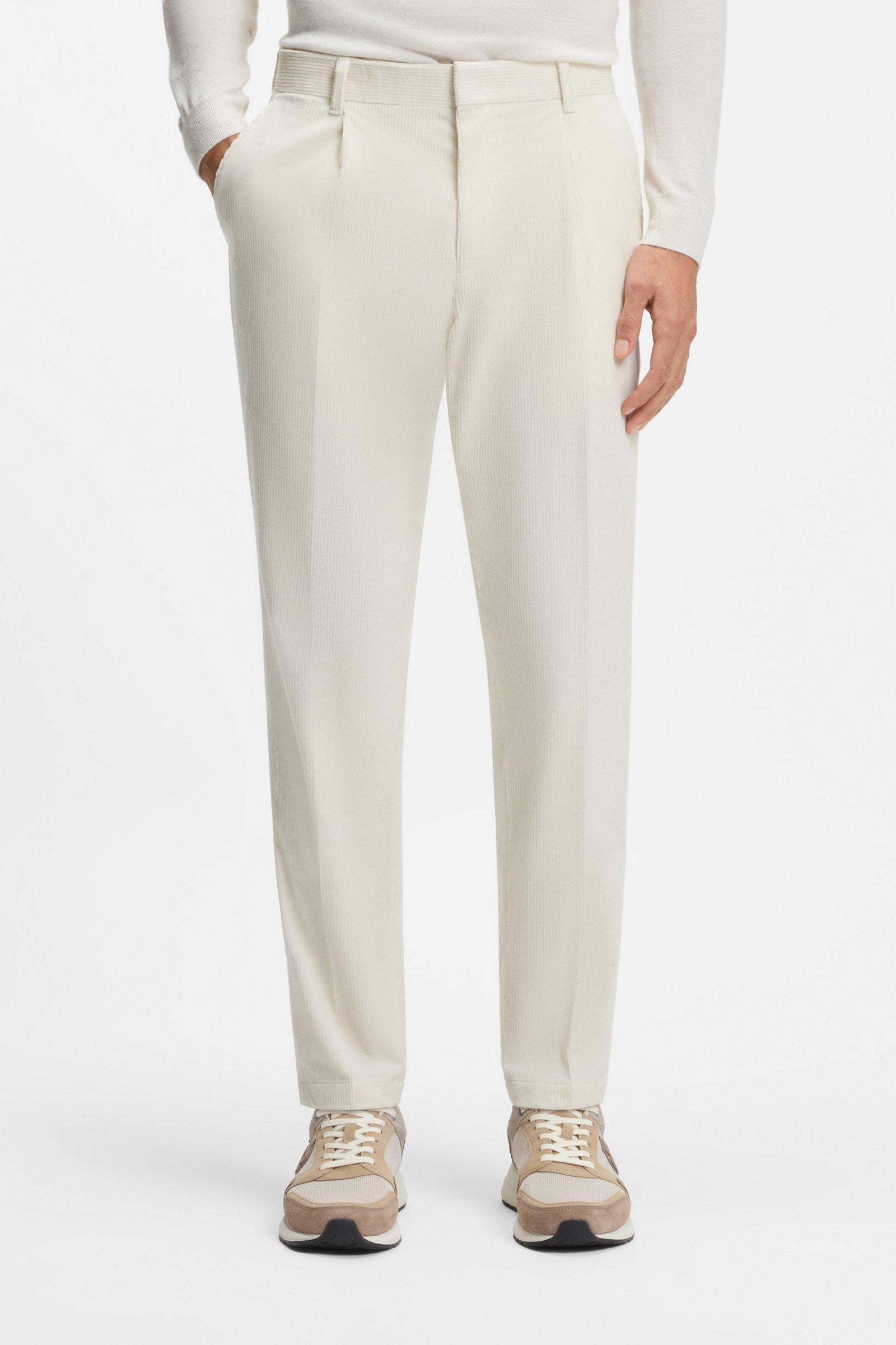 Pantalone in velluto elasticizzato 50551574 10243907 01 131 BOSS Open white 