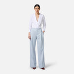 Body in popeline di cotone con dettagli smoking CB00256E2 100 ELISABETTA FRANCHI Bianco 