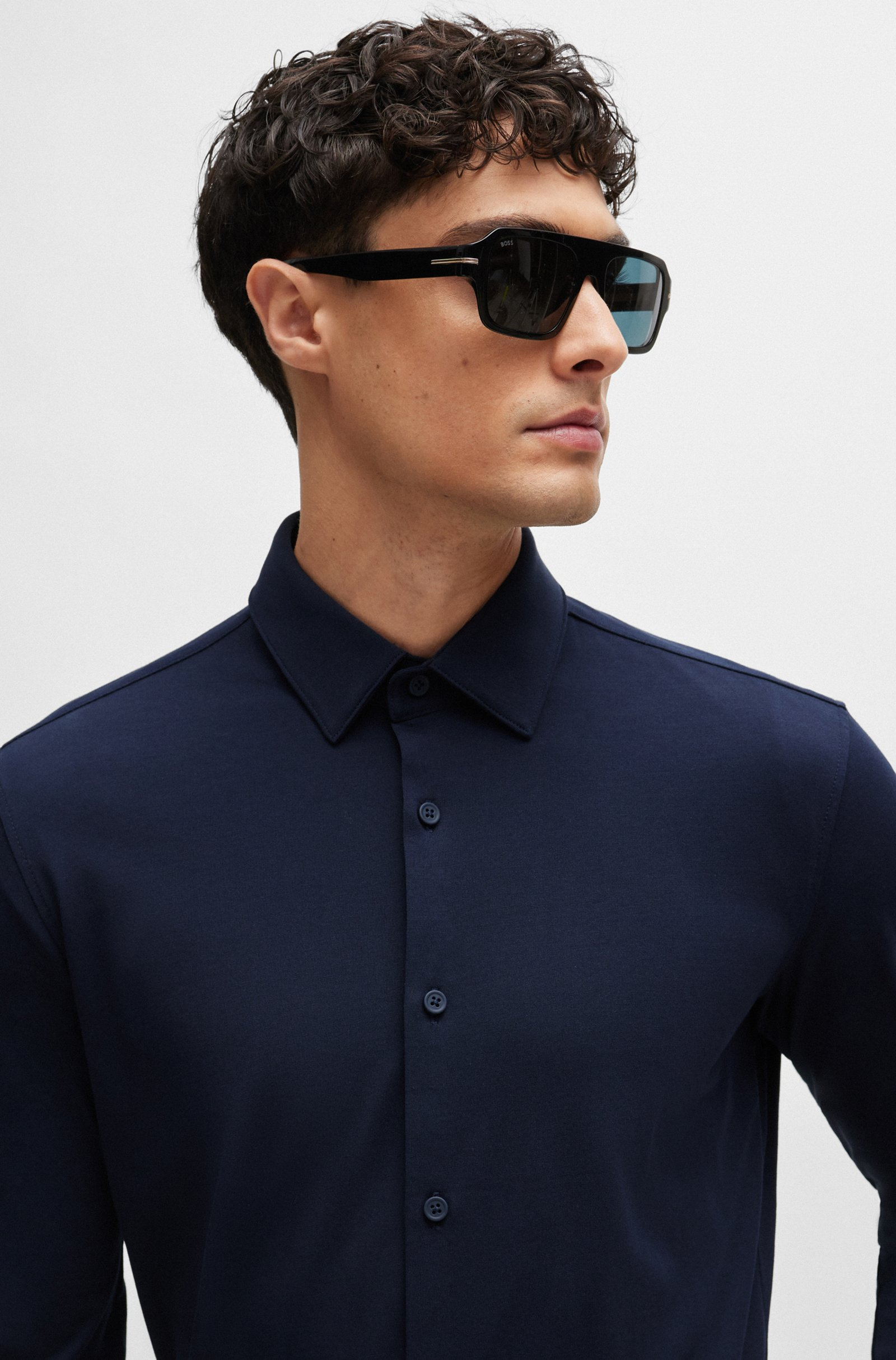 Camicia in jersey 50474283 10239269 01 404 BOSS Dark blue 